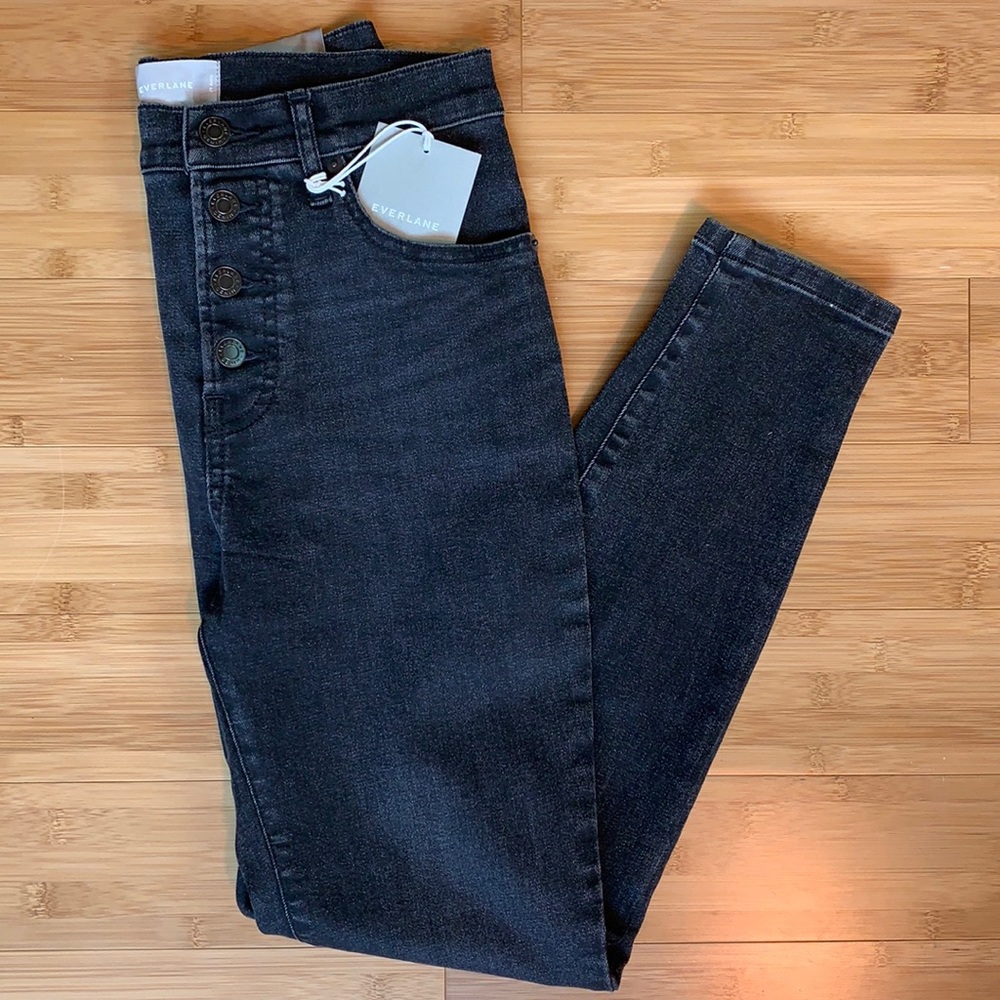 Everlane High Rise Skinny button fly 29 ankle NWT